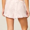 Flanellshorts med flæser