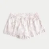 Flanellshorts med flæser