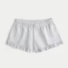 Flanellshorts med flæser