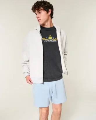 Fleece-shorts over knæet