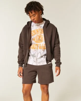 Fleece-shorts over knæet