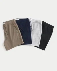 Fleece-shorts over knæet, 4-pak