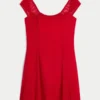 Flocked Chiffon Mini Dress Flocked Chiffon Mini Dress