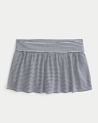 Foldover strikket mini-skort