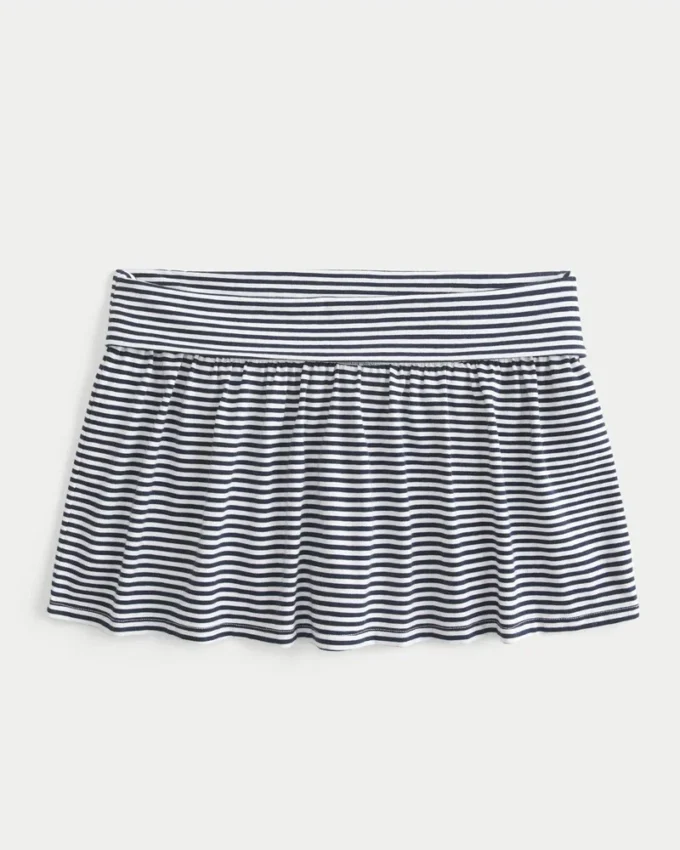 Foldover strikket mini-skort