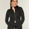 Gilly Hicks Active Recharge Bow Double Zip Jacket Gilly Hicks Active Recharge Bow Double Zip Jacket
