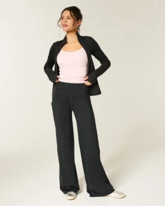 Gilly Hicks Active Recharge Foldover Wide-Leg Pants