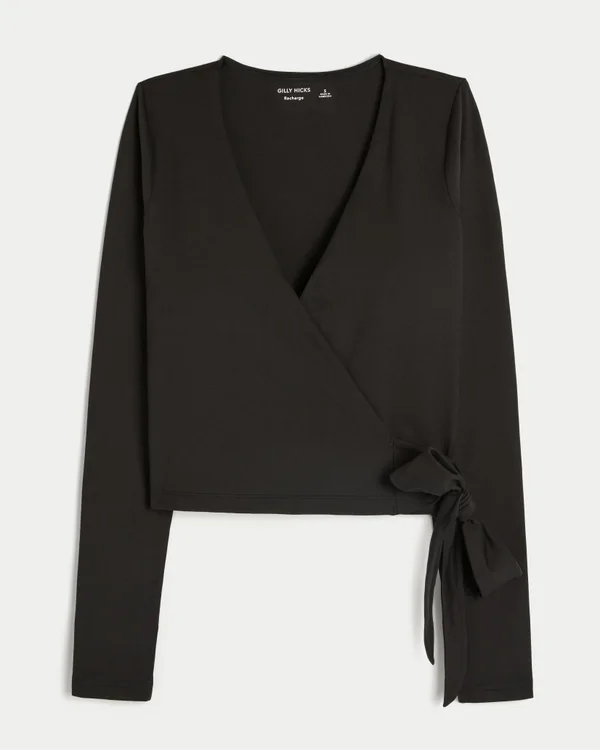 Gilly Hicks Active Recharge langærmet wrap-top Gilly Hicks Active Recharge langærmet wrap-top
