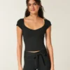 Gilly Hicks Active Tie-Back Ballet Top