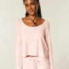 Gilly Hicks Always Cozy Waffle langærmet scoop top