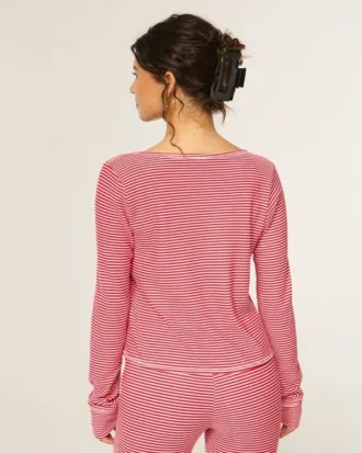 Gilly Hicks Always Cozy Waffle langærmet scoop top