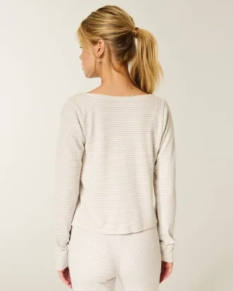 Gilly Hicks Always Cozy Waffle langærmet scoop top