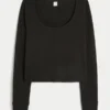 Gilly Hicks Always Cozy Waffle langærmet scoop top