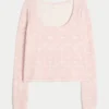 Gilly Hicks Always Cozy Waffle langærmet scoop top