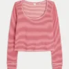 Gilly Hicks Always Cozy Waffle langærmet scoop top