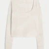 Gilly Hicks Always Cozy Waffle langærmet scoop top
