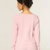 Gilly Hicks Always Cozy Waffle langærmet scoop top