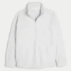Gilly Hicks Bow Embroidery Sherpa Quarter-Zip Sweatshirt Gilly Hicks Bow Embroidery Sherpa Quarter-Zip Sweatshirt