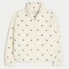 Gilly Hicks broderet sherpa-sweatshirt med lynlås Gilly Hicks broderet sherpa-sweatshirt med lynlås