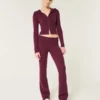 Gilly Hicks Cozy Sweater-Knit Foldover Waist Boot Pants