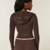 Gilly Hicks Scalloped Hem Zip-Up Hoodie Sweater Gilly Hicks Scalloped Hem Zip-Up Hoodie Sweater