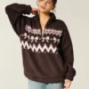 Gilly Hicks Sherpa Quarter-Zip Sweatshirt Gilly Hicks Sherpa Quarter-Zip Sweatshirt