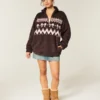 Gilly Hicks Sherpa Quarter-Zip Sweatshirt Gilly Hicks Sherpa Quarter-Zip Sweatshirt
