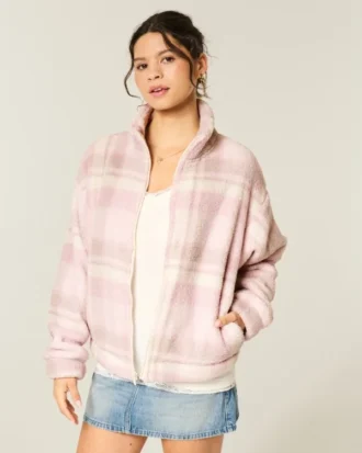Gilly Hicks Sherpa-sweatshirt med lynlås Gilly Hicks Sherpa-sweatshirt med lynlås
