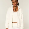 Gilly Hicks Sherpa-sweatshirt med lynlås