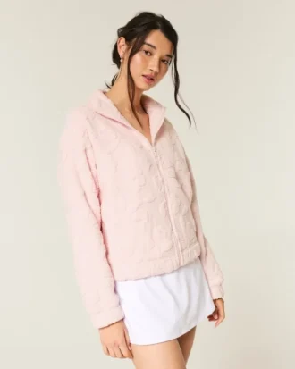 Gilly Hicks Sherpa-sweatshirt med lynlås