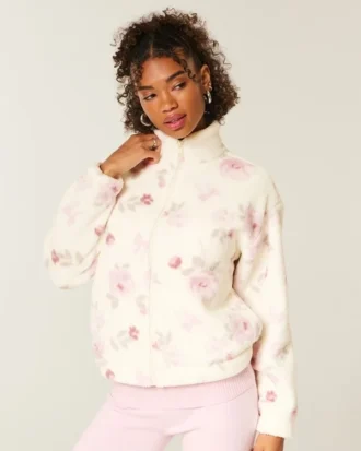 Gilly Hicks Sherpa-sweatshirt med lynlås