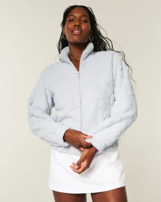 Gilly Hicks Sherpa-sweatshirt med lynlås