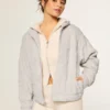 Gilly Hicks Sherpa-sweatshirt med lynlås
