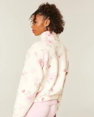 Gilly Hicks Sherpa-sweatshirt med lynlås