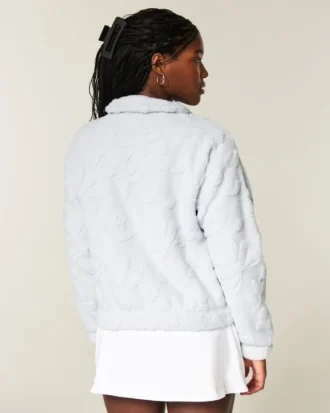 Gilly Hicks Sherpa-sweatshirt med lynlås