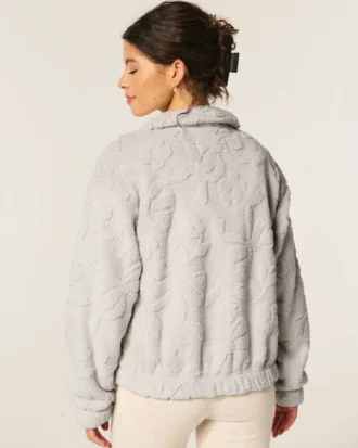 Gilly Hicks Sherpa-sweatshirt med lynlås