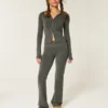 Gilly Hicks Sweater-strikket bukser med foldet talje