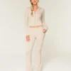 Gilly Hicks Sweater-strikket bukser med foldet talje