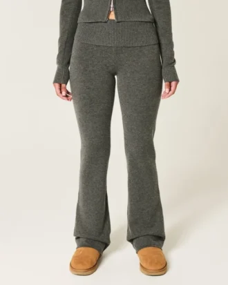 Gilly Hicks Sweater-strikket bukser med foldet talje