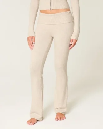 Gilly Hicks Sweater-strikket bukser med foldet talje