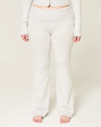 Gilly Hicks Sweater-strikket bukser med foldet talje
