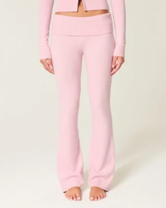 Gilly Hicks Sweater-strikket bukser med foldet talje