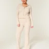 Gilly Hicks Sweater-strikket fold-over bootcut-bukser