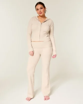 Gilly Hicks Sweater-strikket fold-over bootcut-bukser