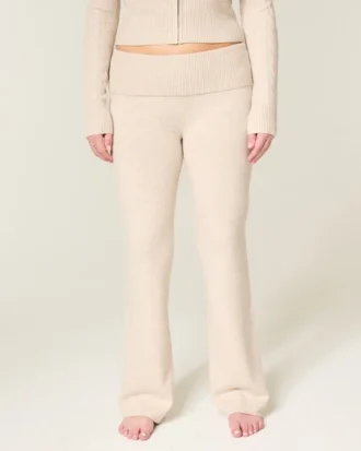 Gilly Hicks Sweater-strikket fold-over bootcut-bukser
