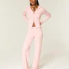 Gilly Hicks Sweater-strikket foldbar lige bukser