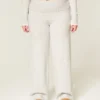 Gilly Hicks Sweater-strikket foldbar lige bukser Gilly Hicks Sweater-strikket foldbar lige bukser