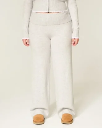 Gilly Hicks Sweater-strikket foldbar lige bukser