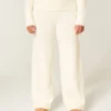 Gilly Hicks Sweater-strikket foldbar lige bukser Gilly Hicks Sweater-strikket foldbar lige bukser