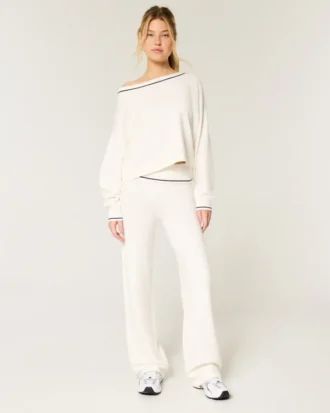 Gilly Hicks Sweater-strikket foldet talje lige bukser